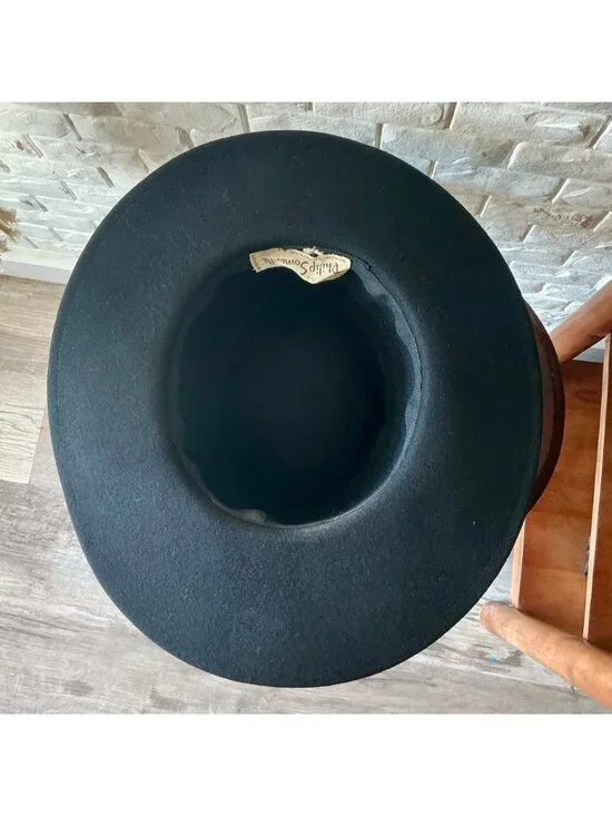 Vintage Phillip Somerville Black Wool Felt Hat - Picture 8 of 9